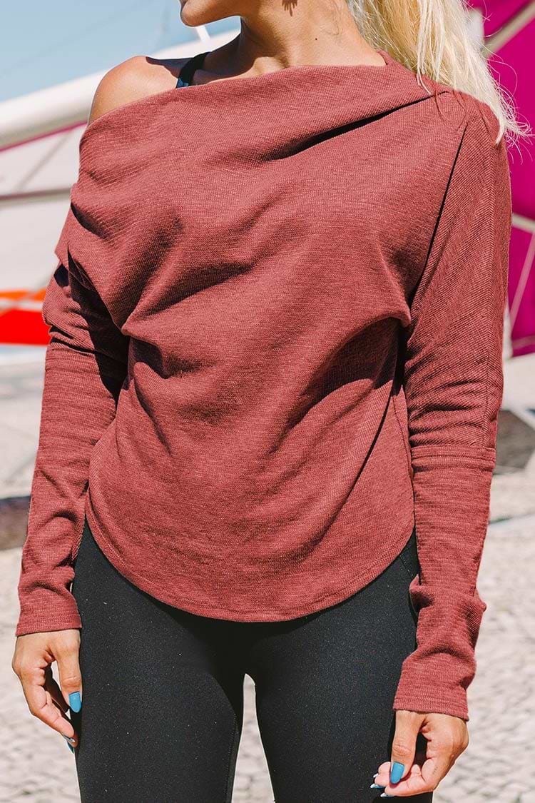Sweat pull rouge rouille