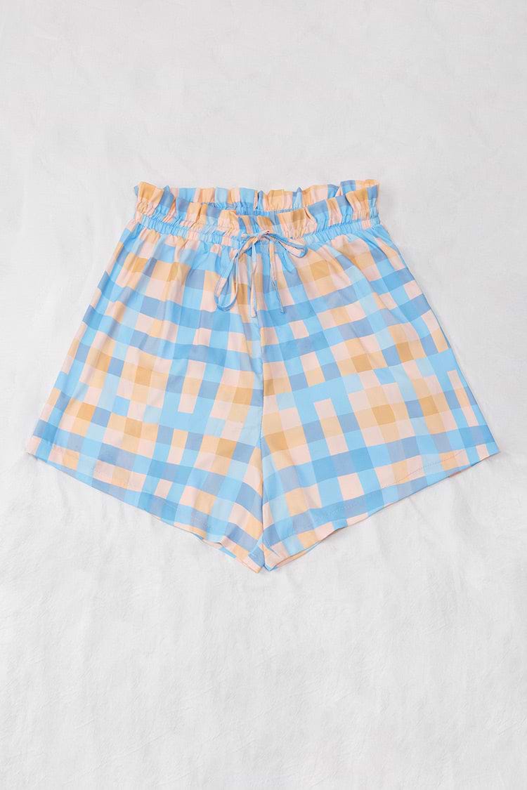 Short taille élastique vichy