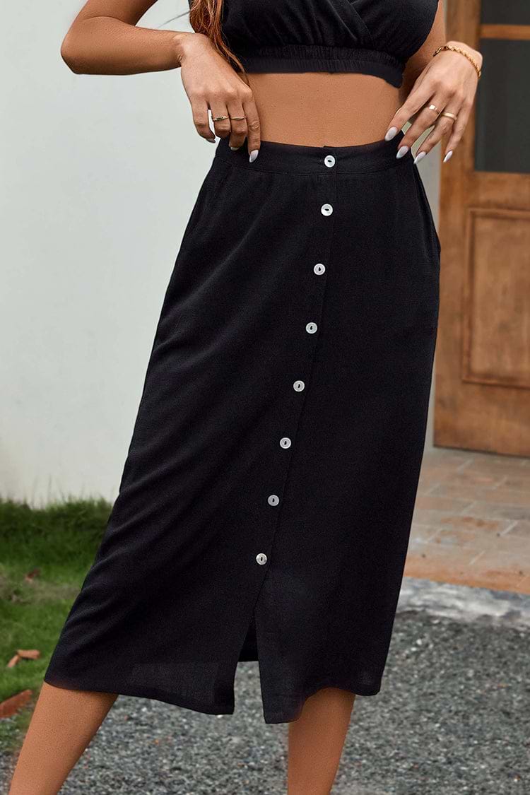 Ashlynn Bottom de Tea length con cordón en la cintura