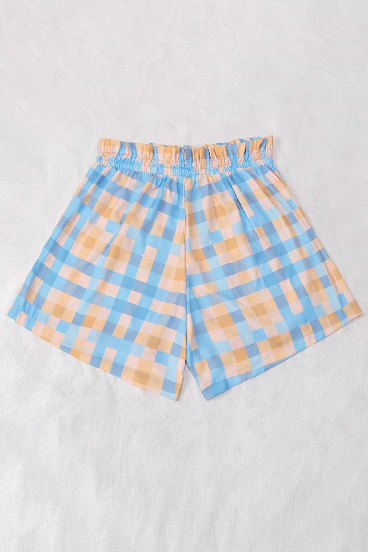 Short taille élastique vichy