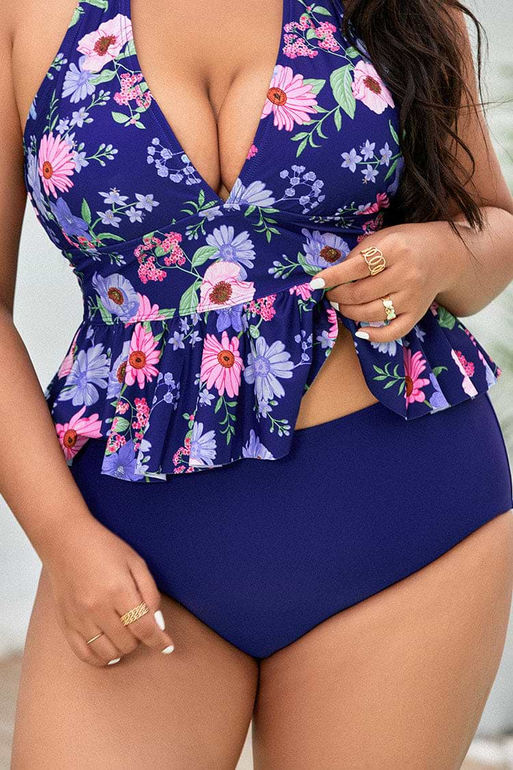 Calzón de bikini para tallas grandes de un solo color Lainey