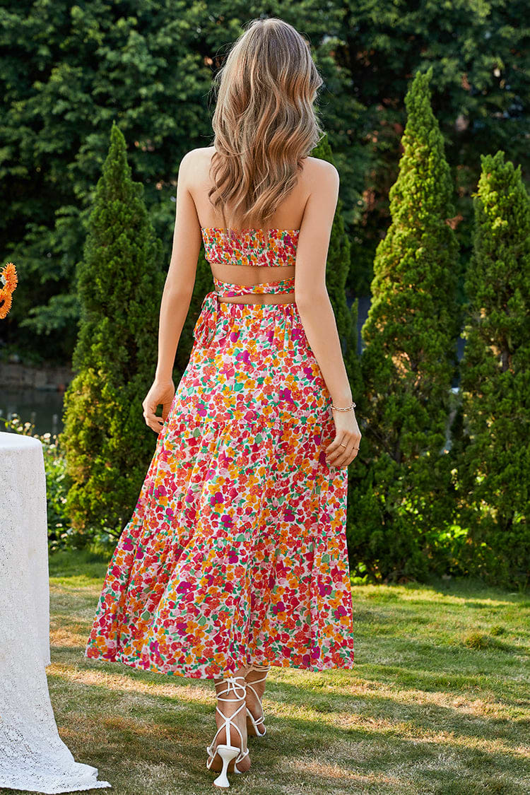 Allegra Vestido plisado en forma de A con cinturón