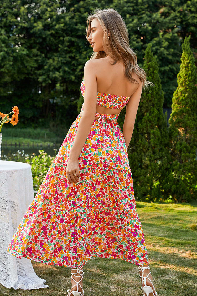 Allegra Vestido plisado en forma de A con cinturón
