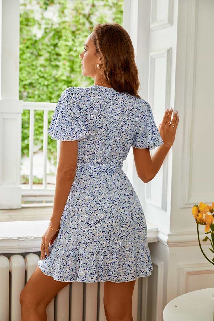 A-Form Kleid in Minilänge mit V-Ausschnitt