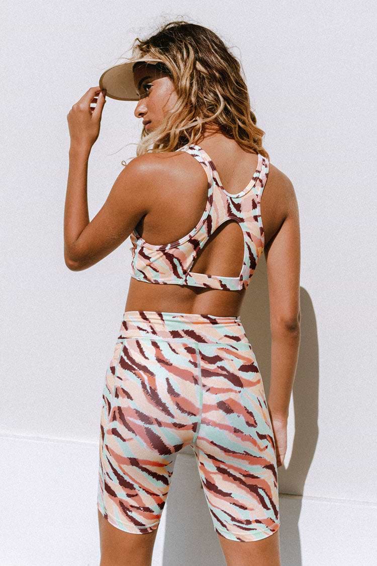 Passende Sets mit Zebra Print und High Waist Design