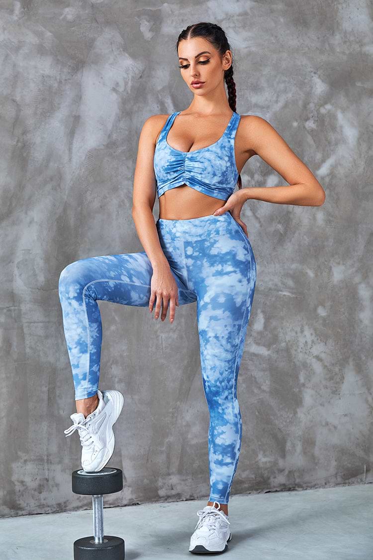 Tie Dye-Leggings mit High waist