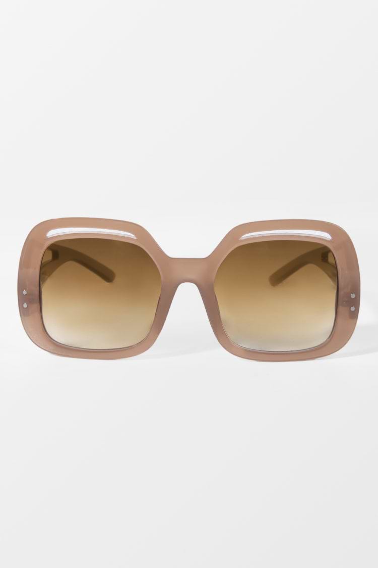 Oversized gafas de sol Fearne marrón con estampado leopardo y estilo retro