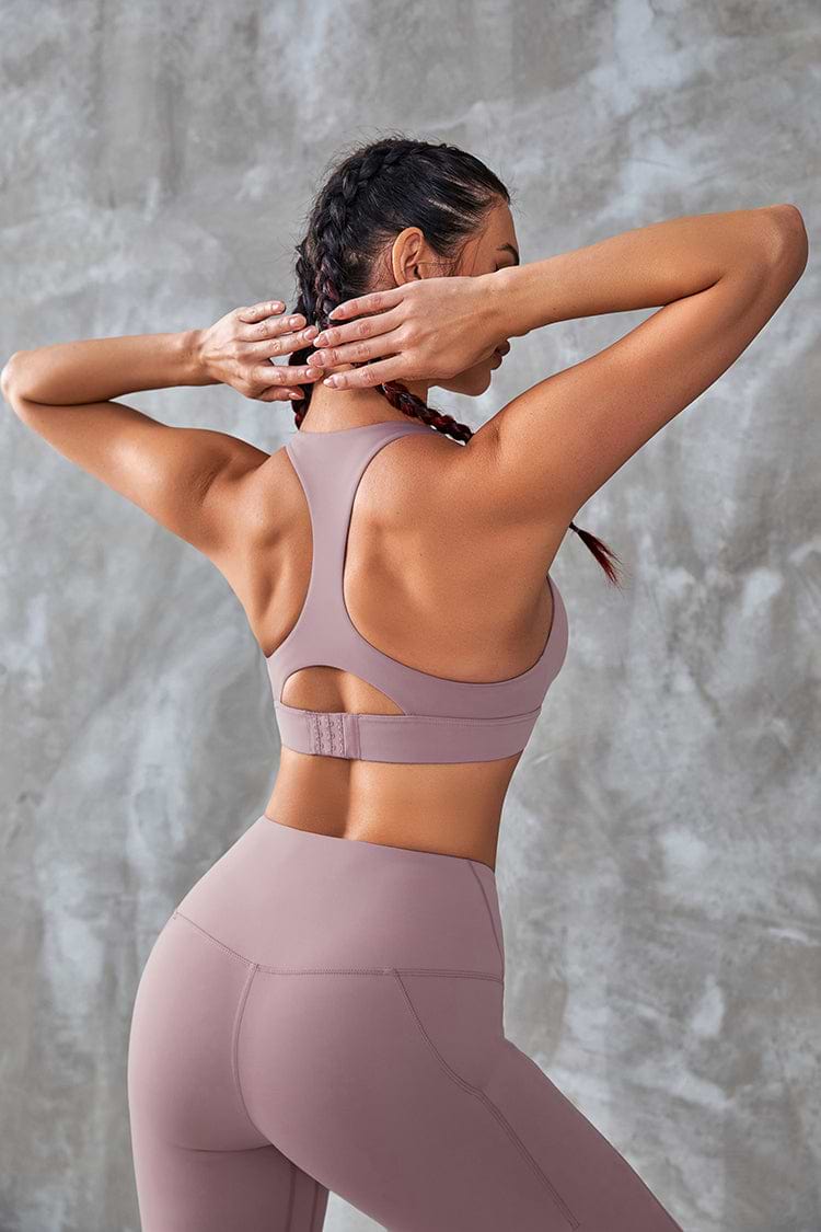 Lila Twist Tank Sport-BH