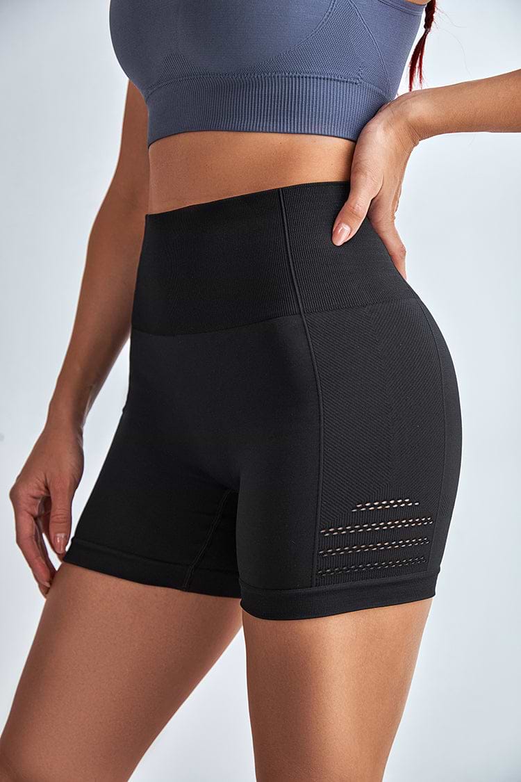 Short de motard noir taille moyenne