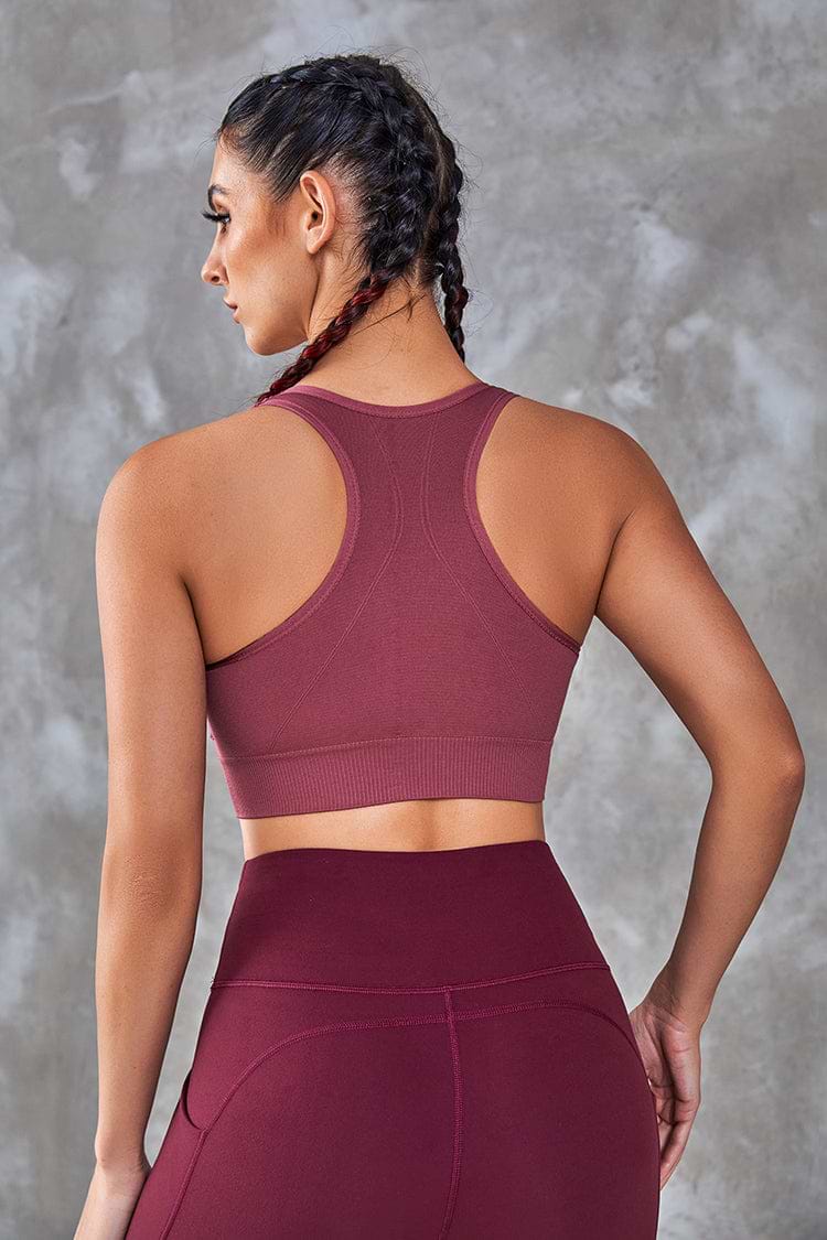 Cerise Dust Pink U-neck Sports Bra