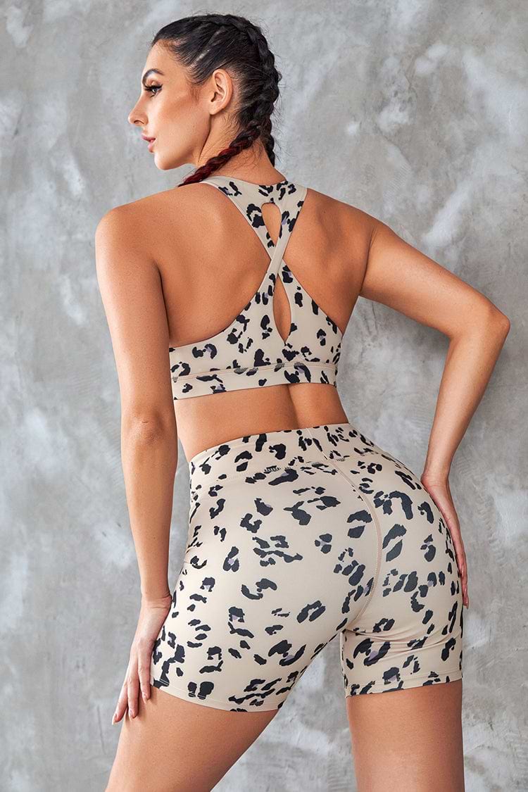 Urban Jungle Leopard Print Bike Shorts