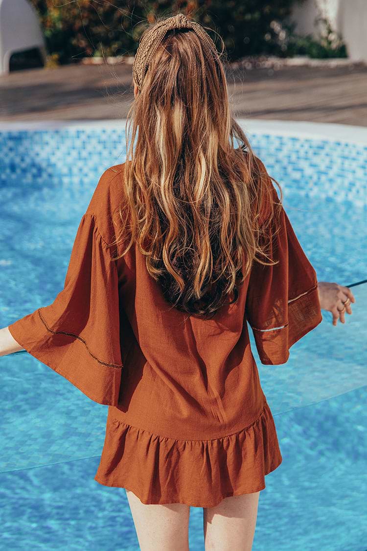 Lilah Cut Out Fringe A-Shape Dress