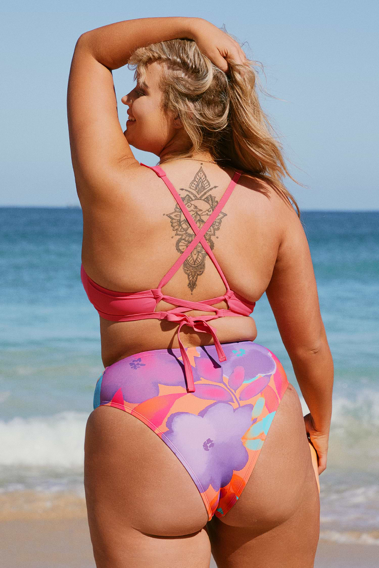 Bikini grande taille à volants