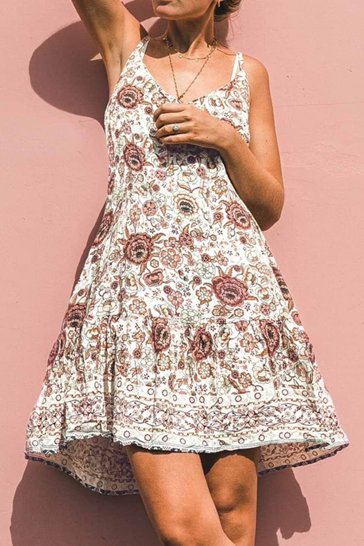 Vestido boho con estampado floral