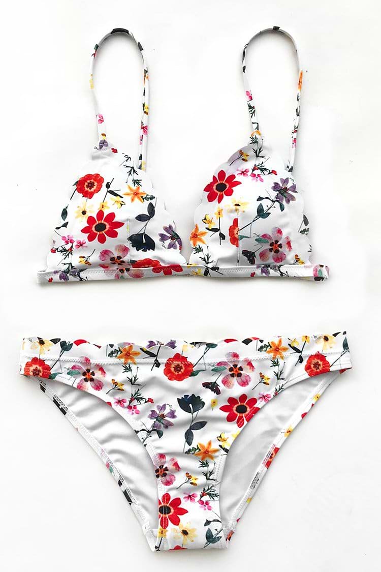 Top de Bikini Estampado Chica Alegre