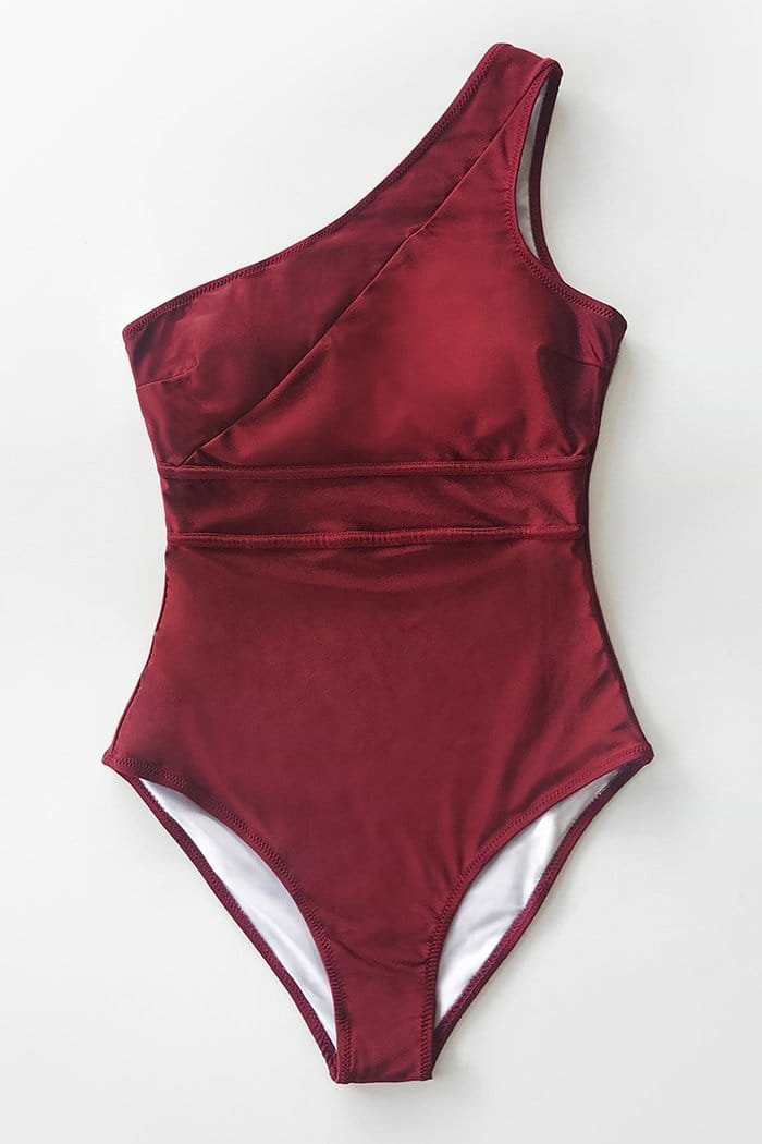 Bañador liso de un hombro