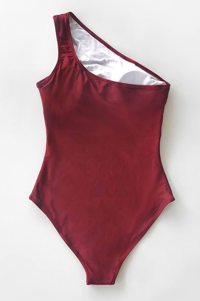 Bañador liso de un hombro