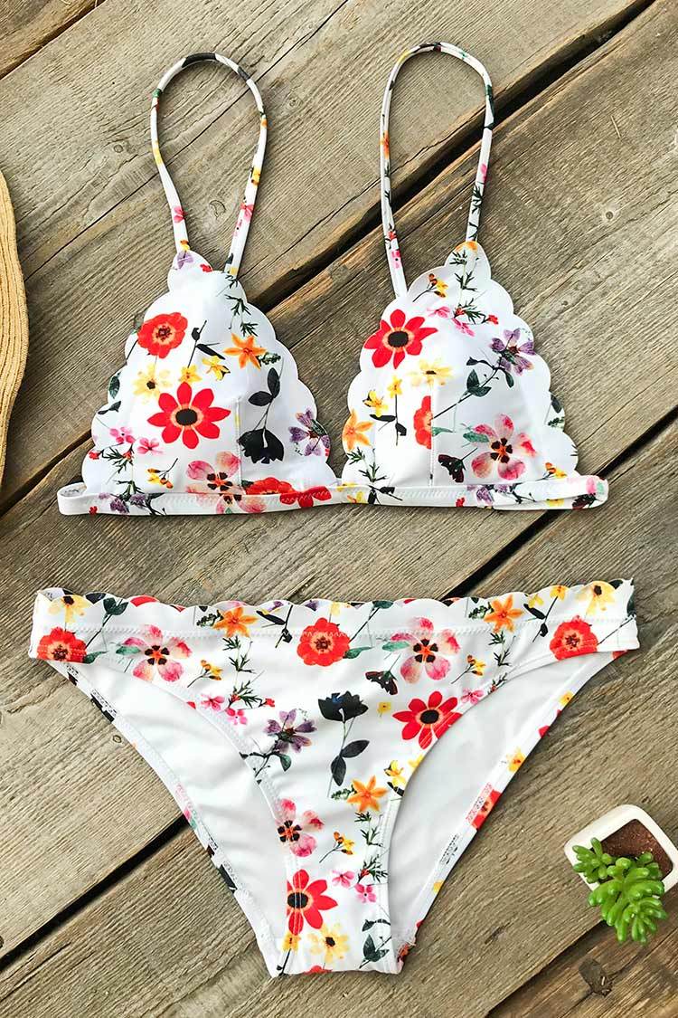 Top de Bikini Estampado Chica Alegre