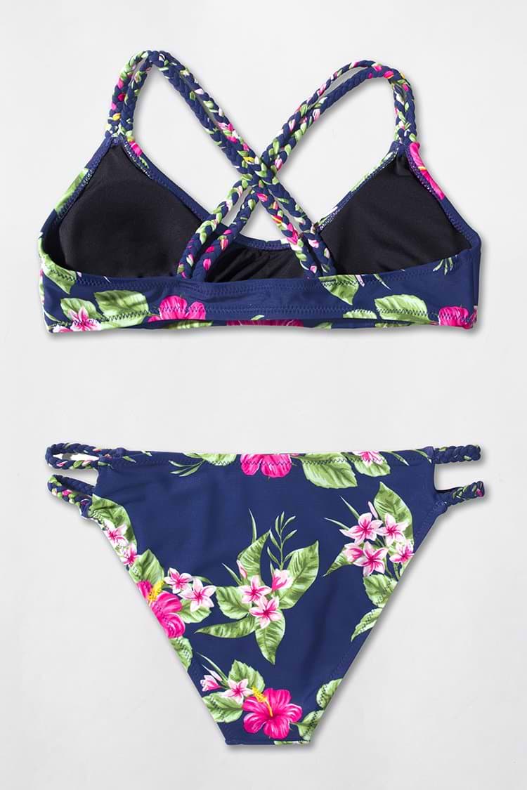 Bikini Trenzado Hibisco Tropical