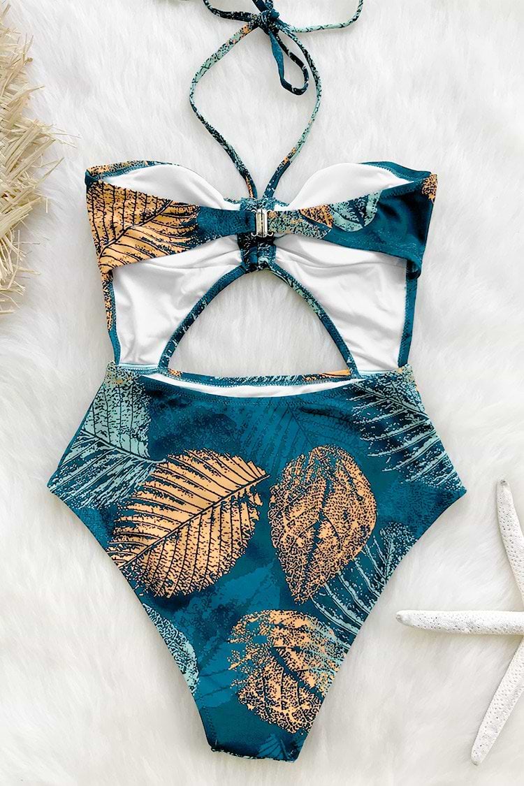 Bañador Hojas Verdes&Oros