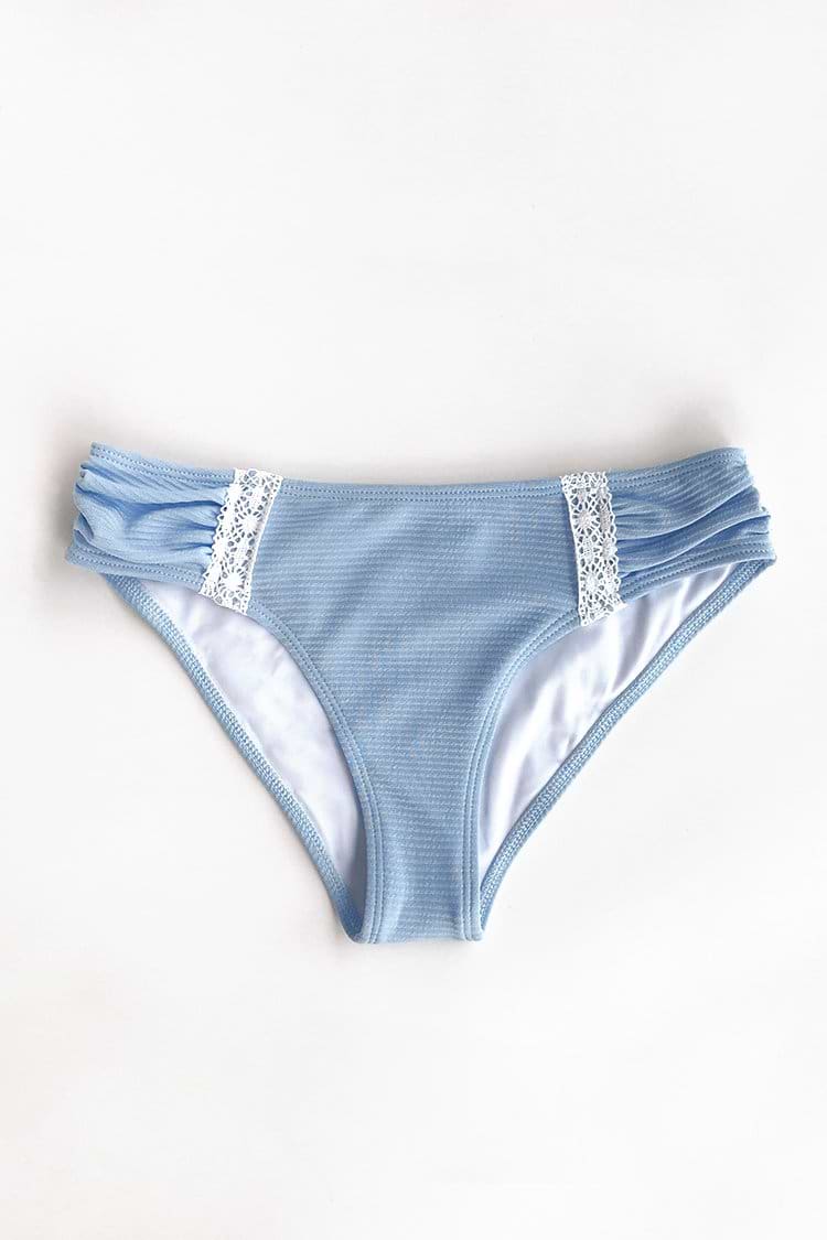 Bottom de Bikini Encaje Azul Morandi