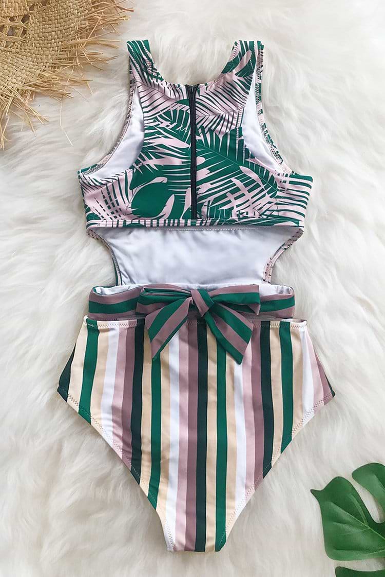 Bañador Miss U de Palmas y Rayas