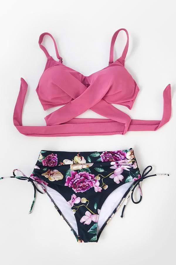 Bikini Estampado Rosa y Floral