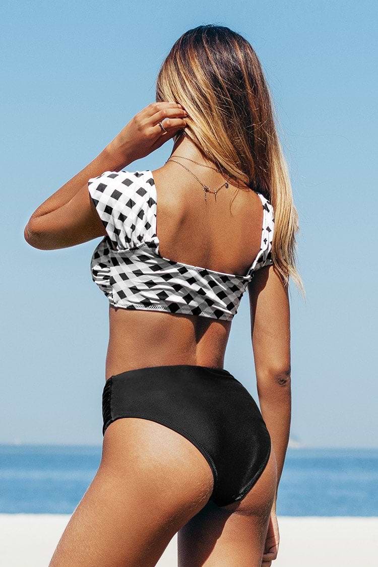 Bikini Blanco y Negro Vichy