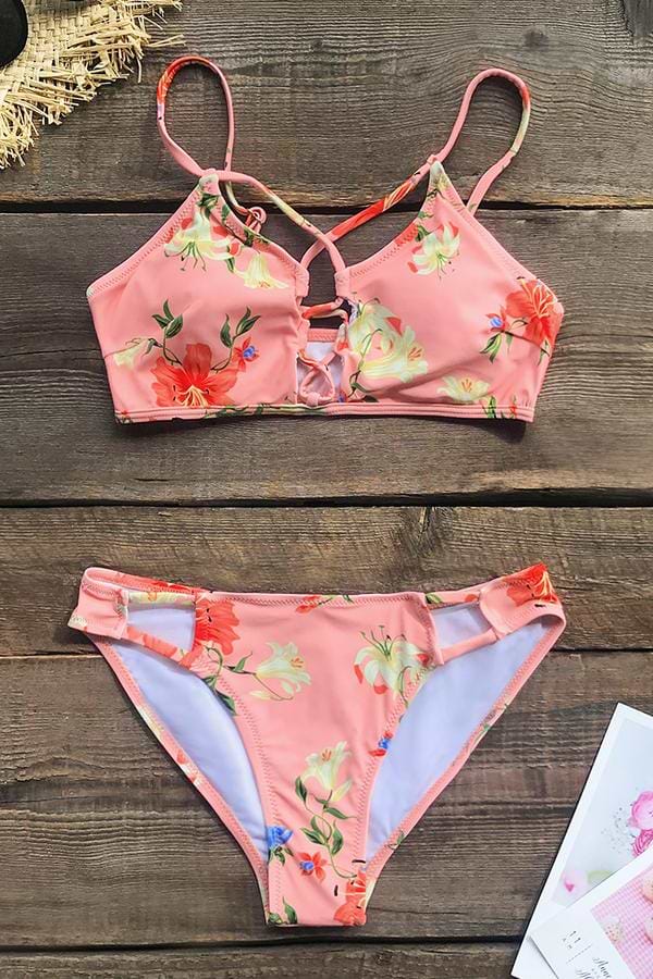 Bikini  Dulce Floral Rosado