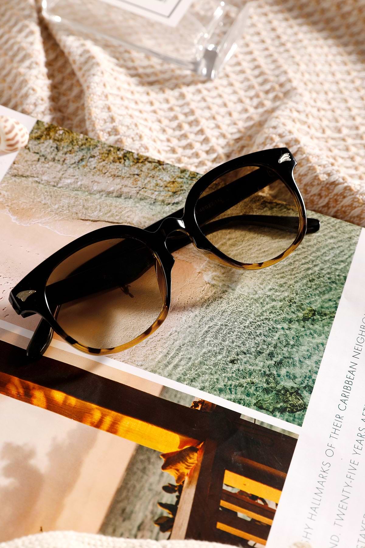 Gafas de sol Fearne de color marrón y en forma cuadrada