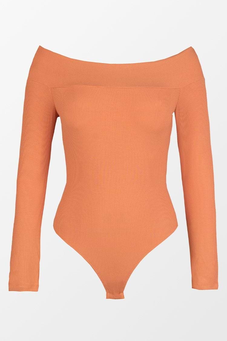 Janice Rib Off Shoulder Bodysuit
