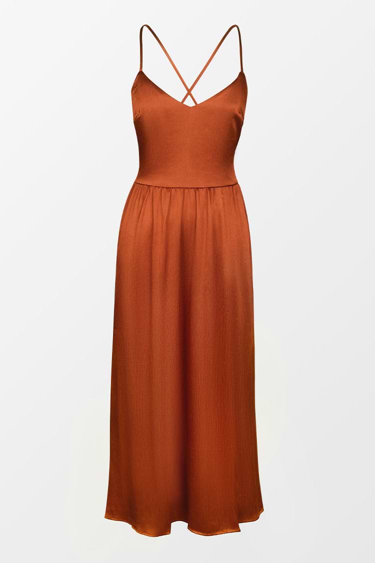 Vestido en forma de A Espalda abierta Cintura elástica