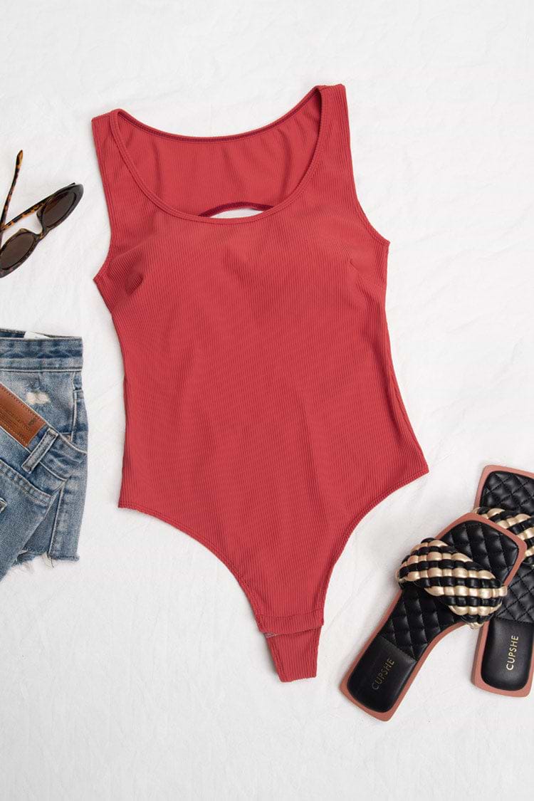 Body recortado Mangas de casquillo