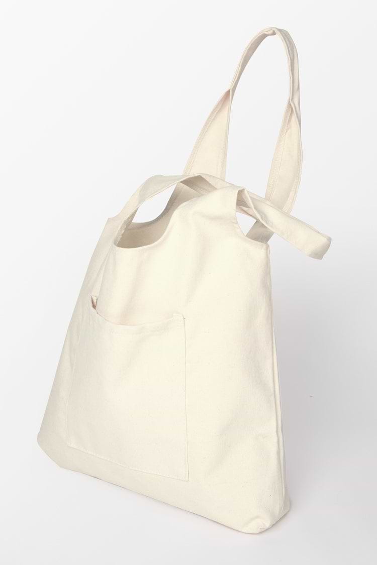 Bolsa de hombro blanca de algodón