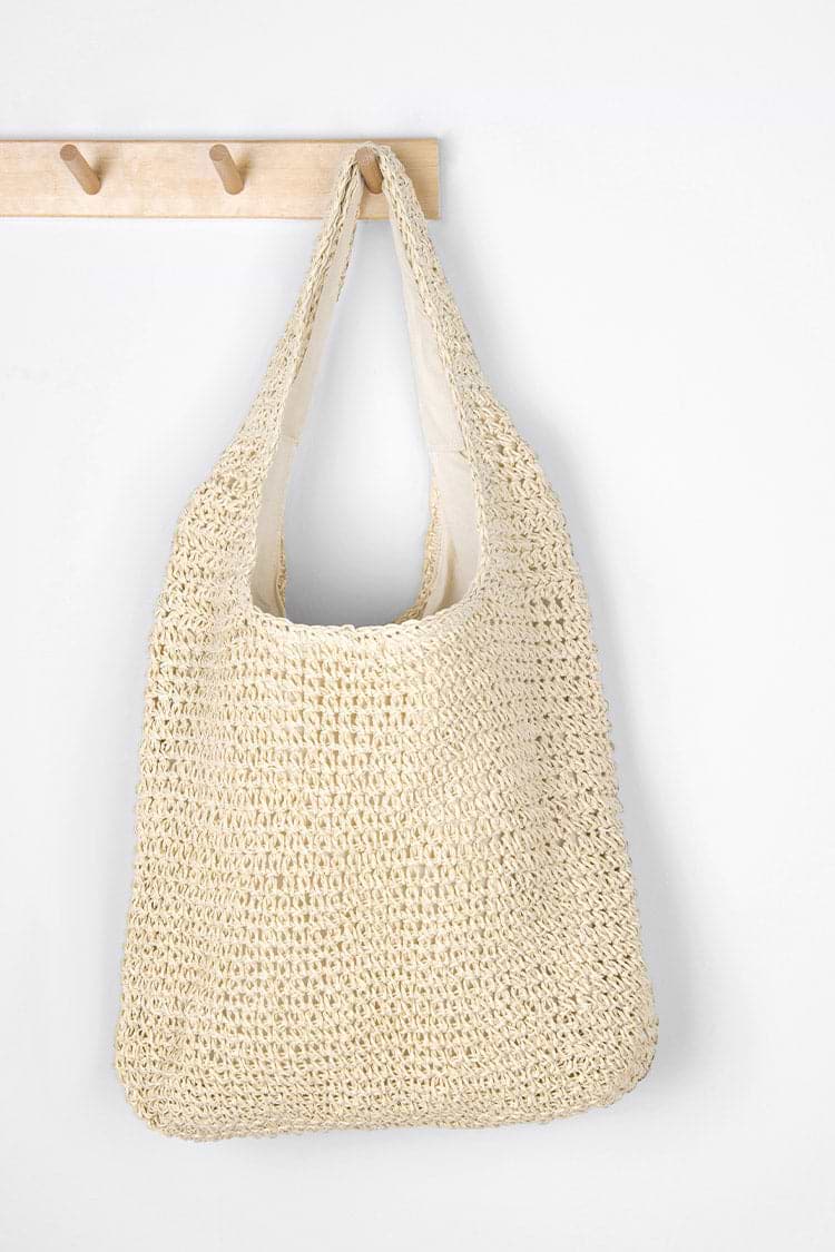 Bolso de hombro amarilla grande