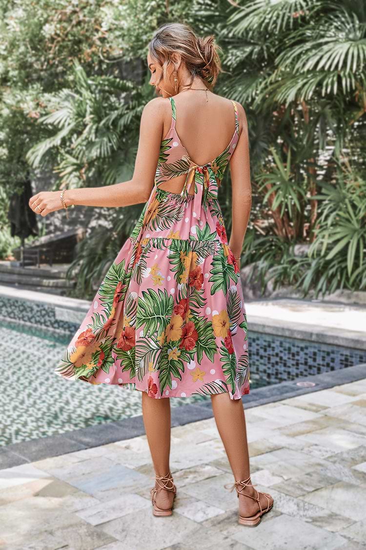 Vestido en forma de A Moño Escote cuadrado