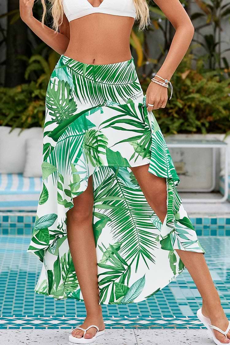 Vestido túnica Cintura ajustada Volantes