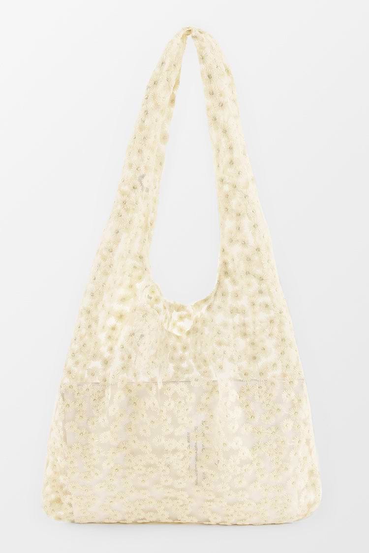 Bolso de hombro floral bordado