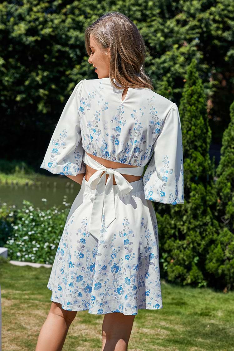 Vestido en forma de A Recorte Escote redondo