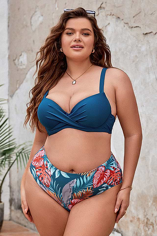 Braga bikini azul Talla grande