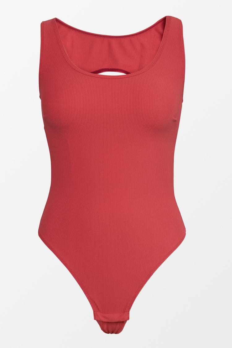 Body recortado Mangas de casquillo