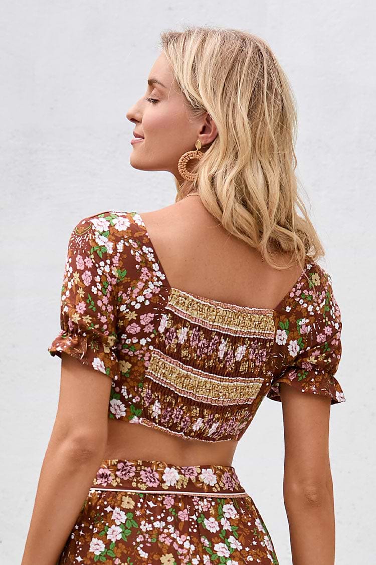 Harper Crop Top Cover Up Ditsy
