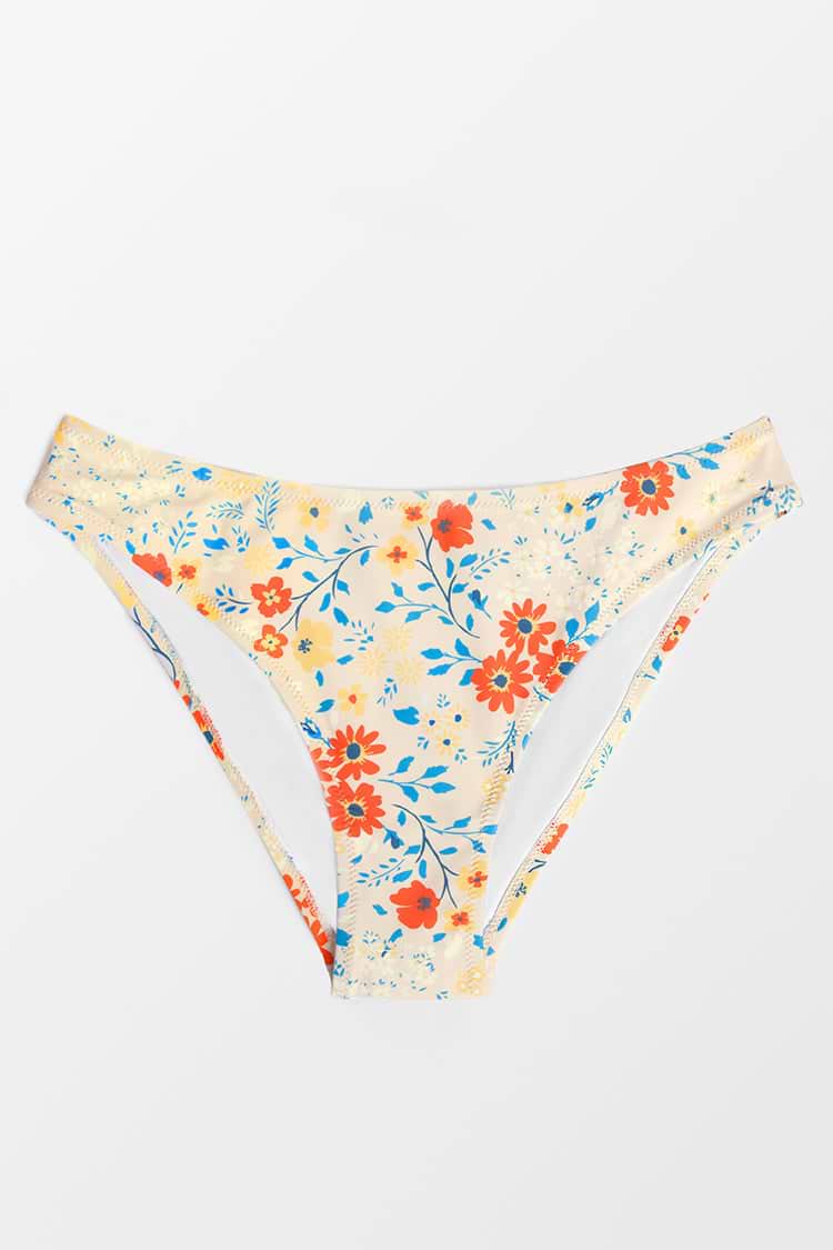 Braga bikini floral High cut