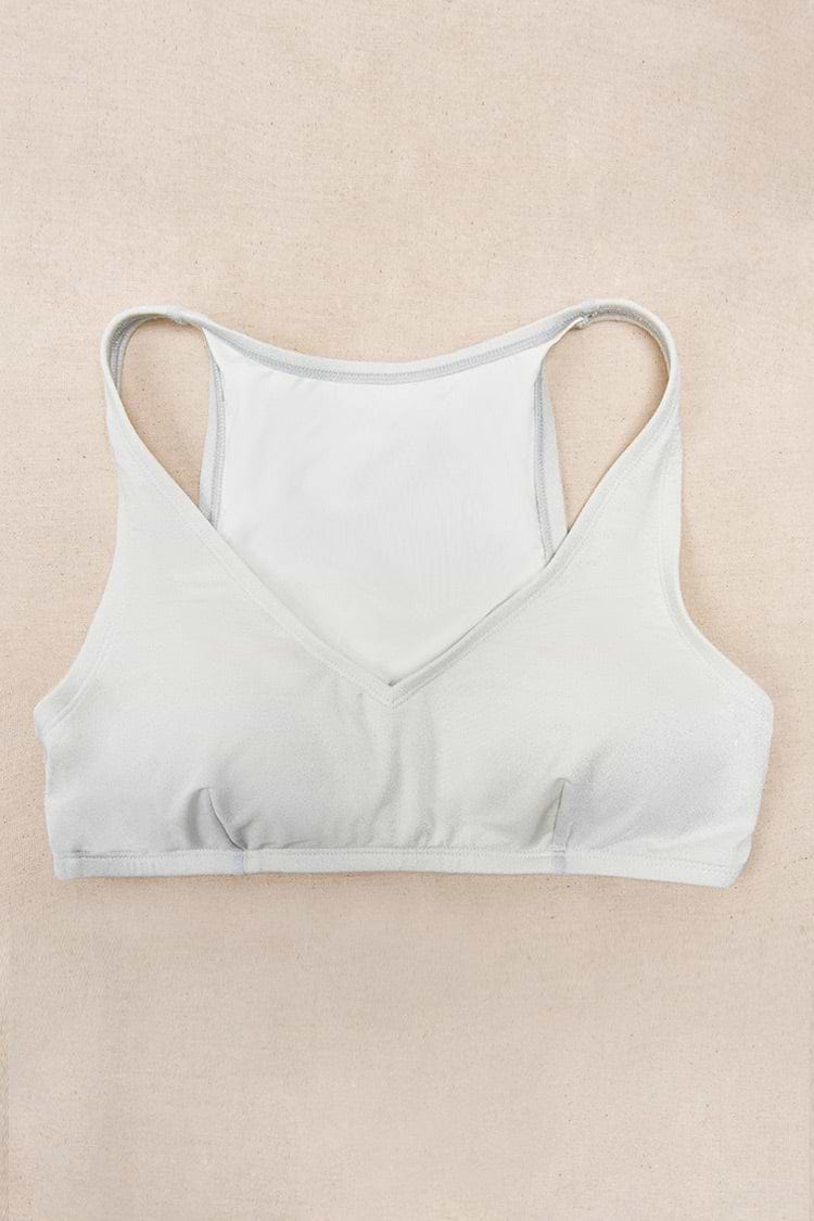 Madisen Top de bikini de talla grande con lazo recortado y cuello en V