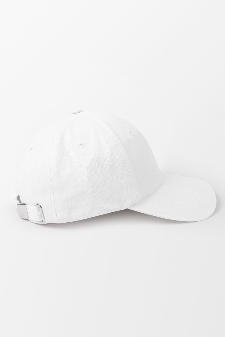 Gorra de béisbol blanca minimalista