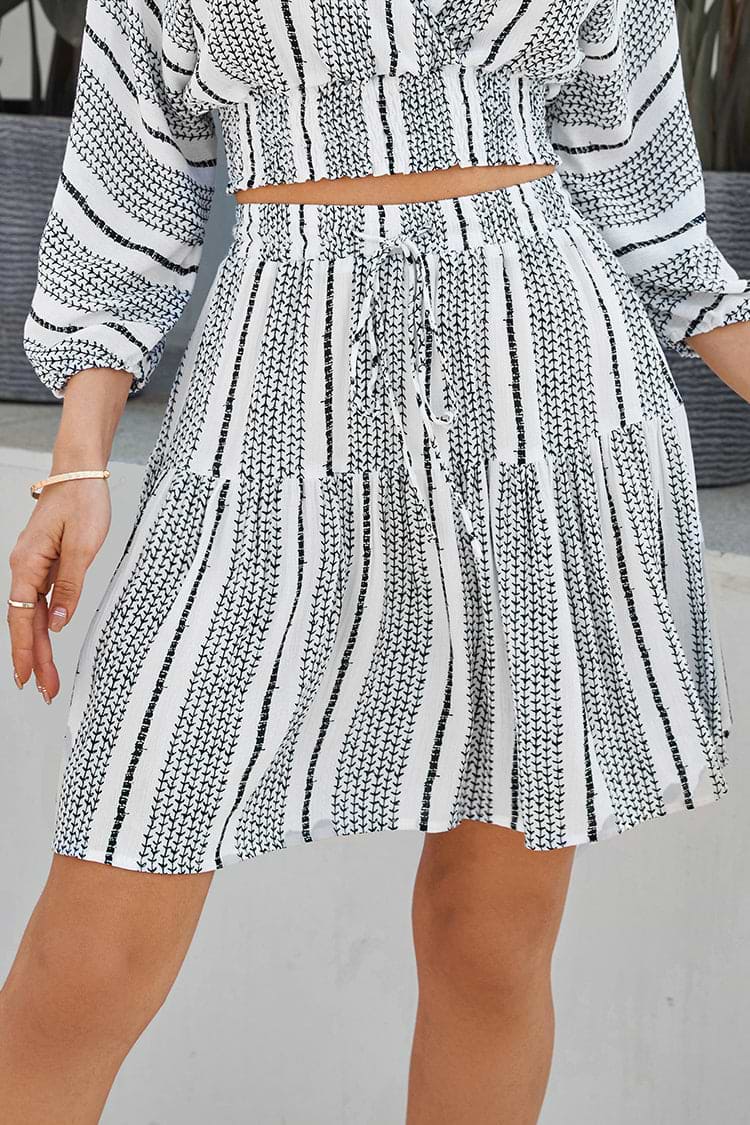 Falda fruncida Cintura elástica