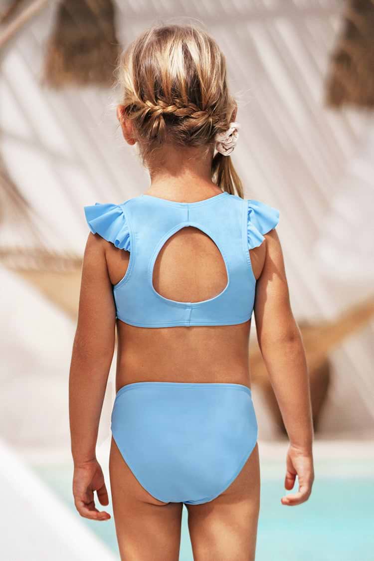 Conjunto de bikini Bralette Mangas con volantes Hipster para chicas