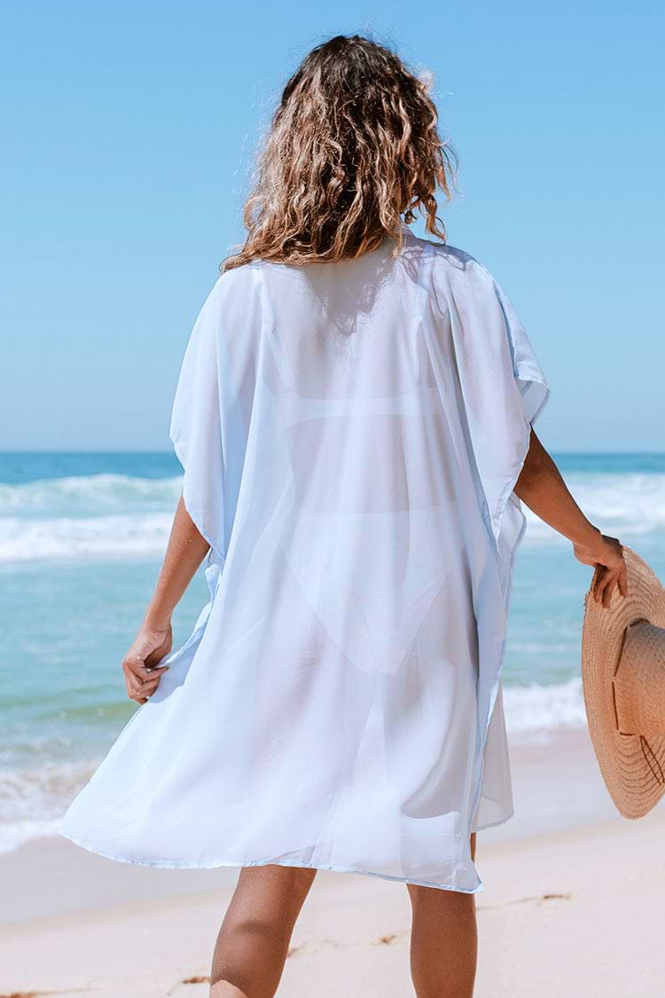 Kimono camisero azul con botones