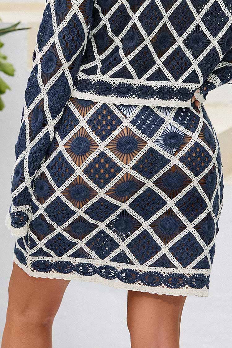 Rosalee Elastic Waist Crochet Skirt