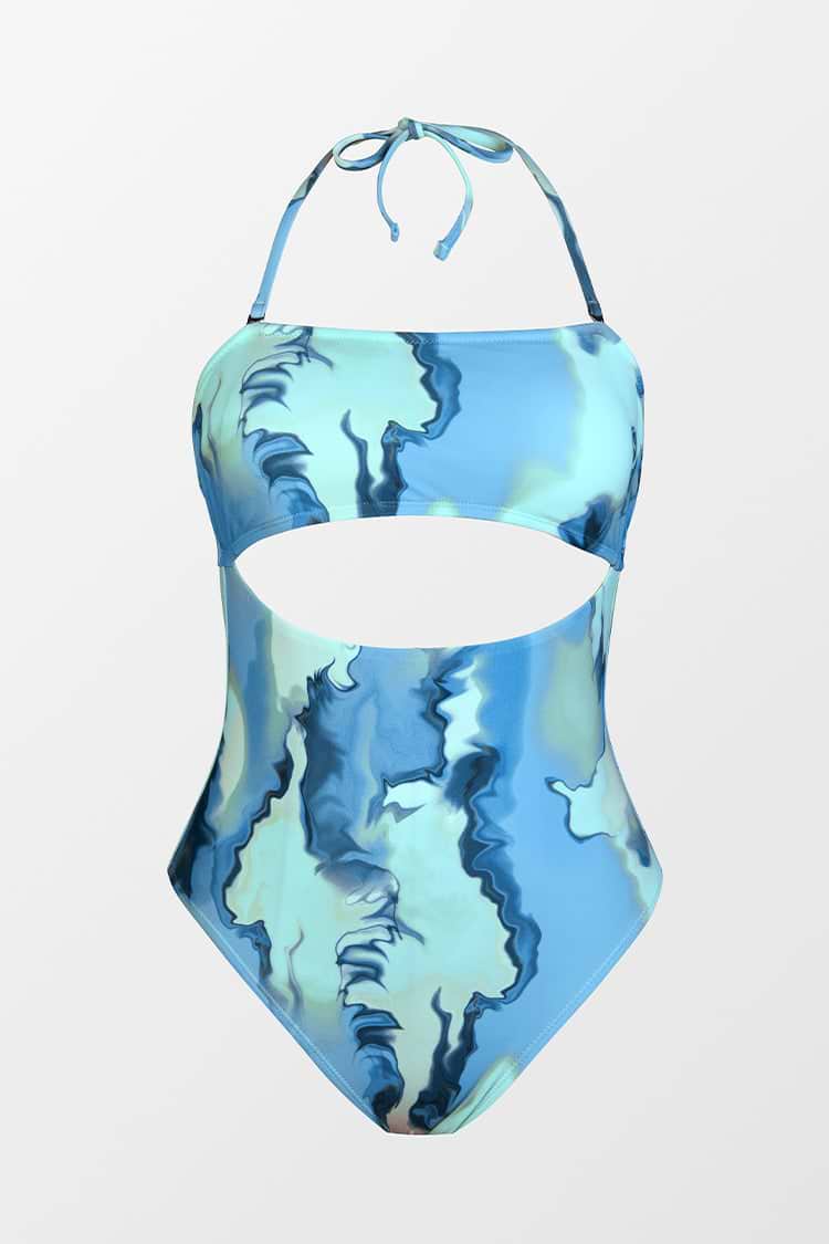 Faded Memories Cutout Bandeau One Piece Swimsuit